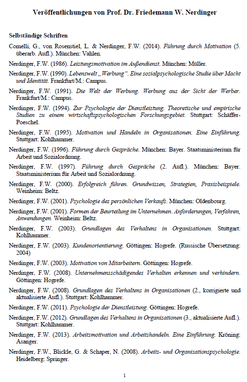 Schriftenverzeichnis von Prof. Dr. Friedemann W. Nerdinger als PDF