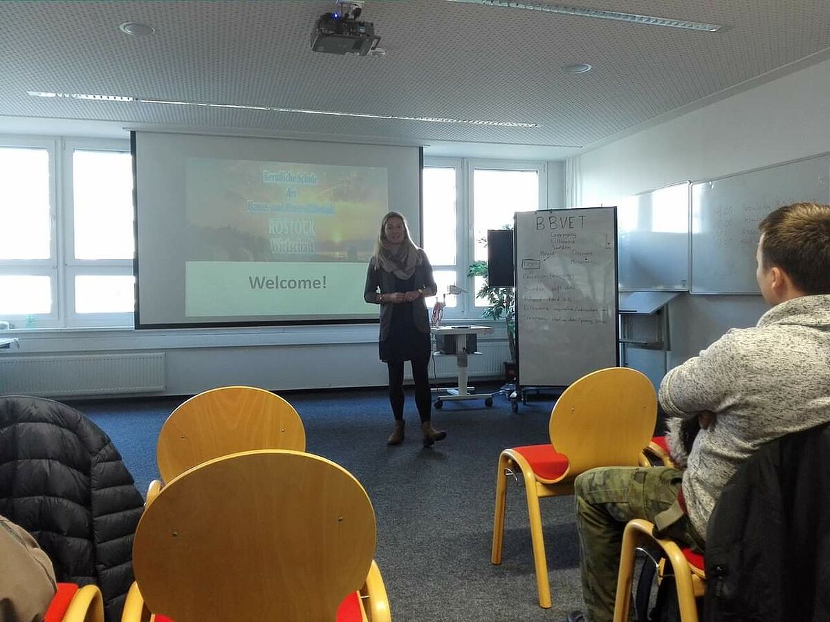 Besuch Berufliche Schule Wirtschaft Rostock Okt. 2018